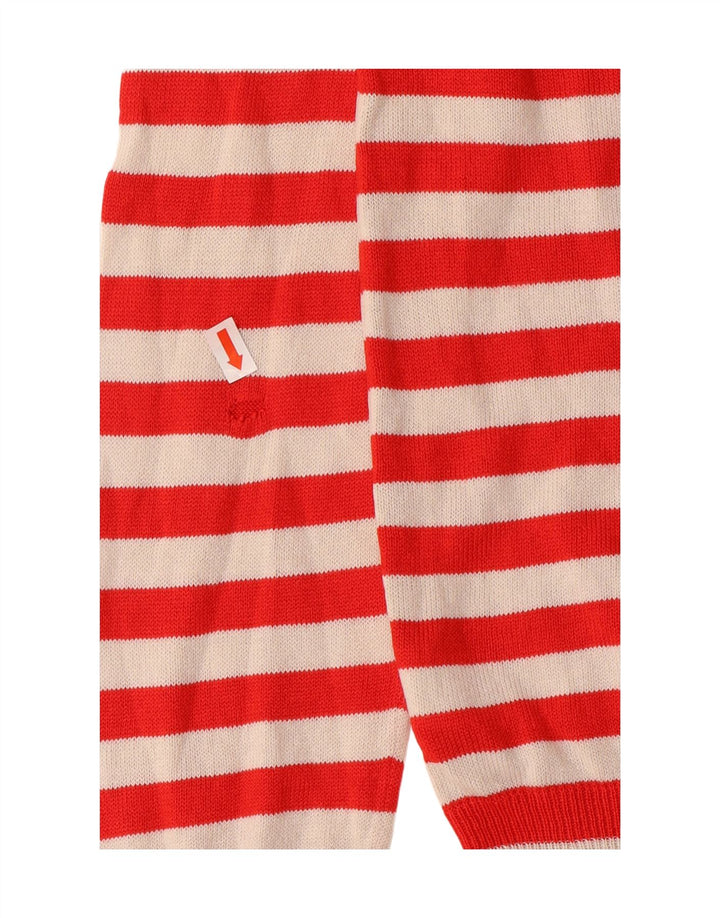Marks & Spencer Womens Crew Neck Jumper Sweater UK 14 Medium Red Striped
