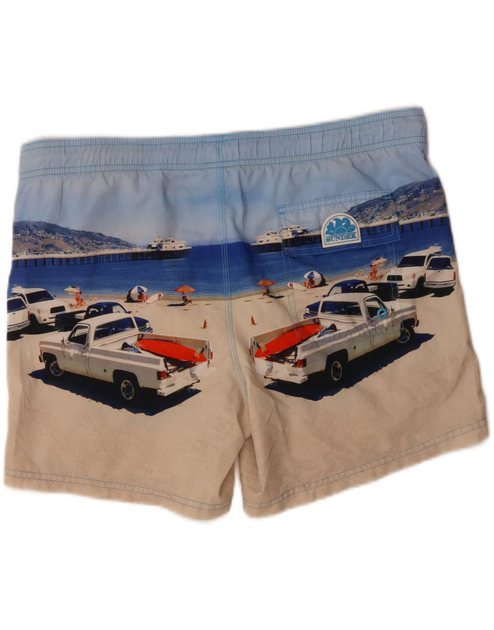 SUNDEK Mens Graphic Swimming Shorts Large Multicoloured Polyester Cars Vintage Sundek and Second-Hand Sundek from Messina Hembry 