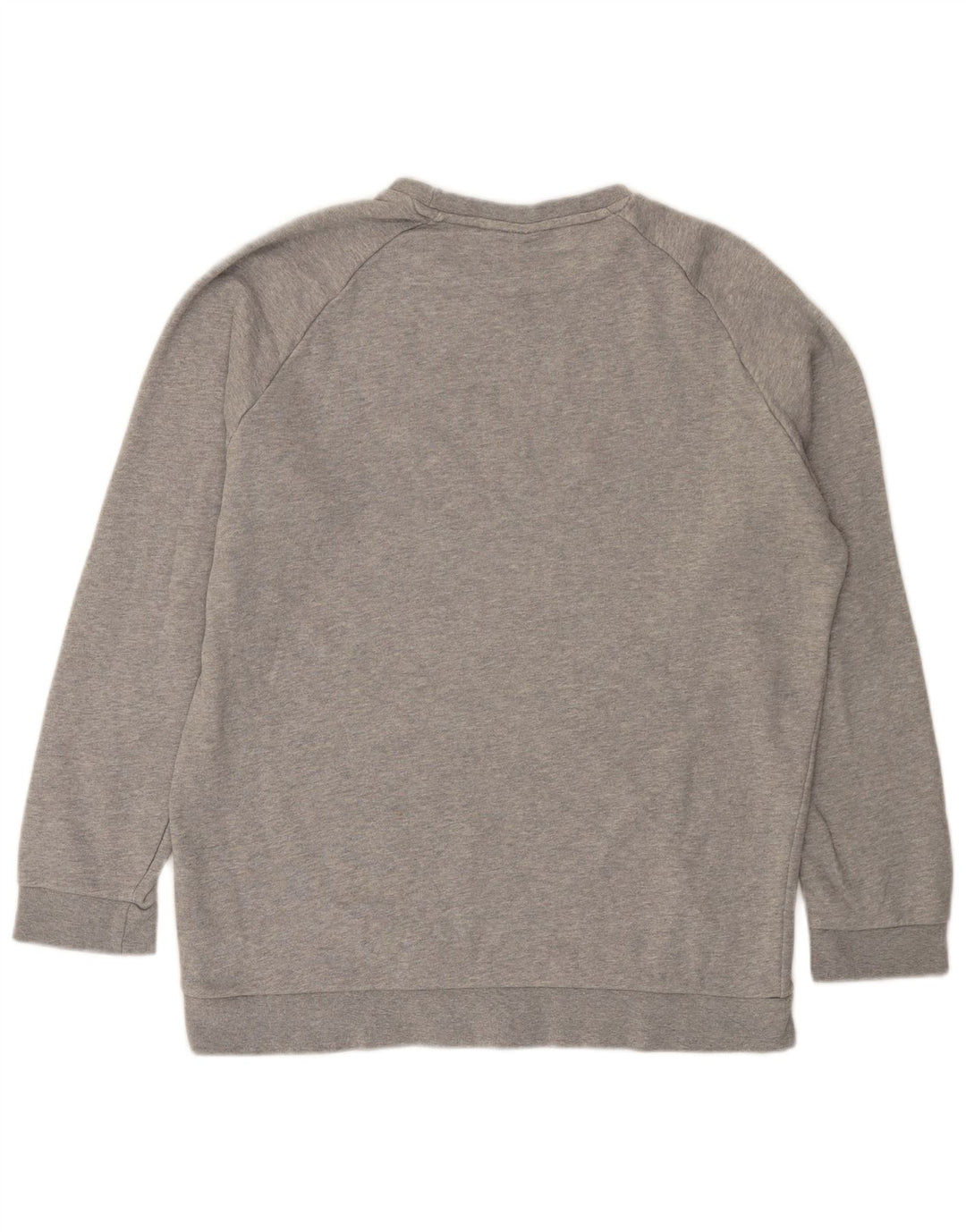 Adidas Mens Sweatshirt Jumper Large Grey Flecked Cotton