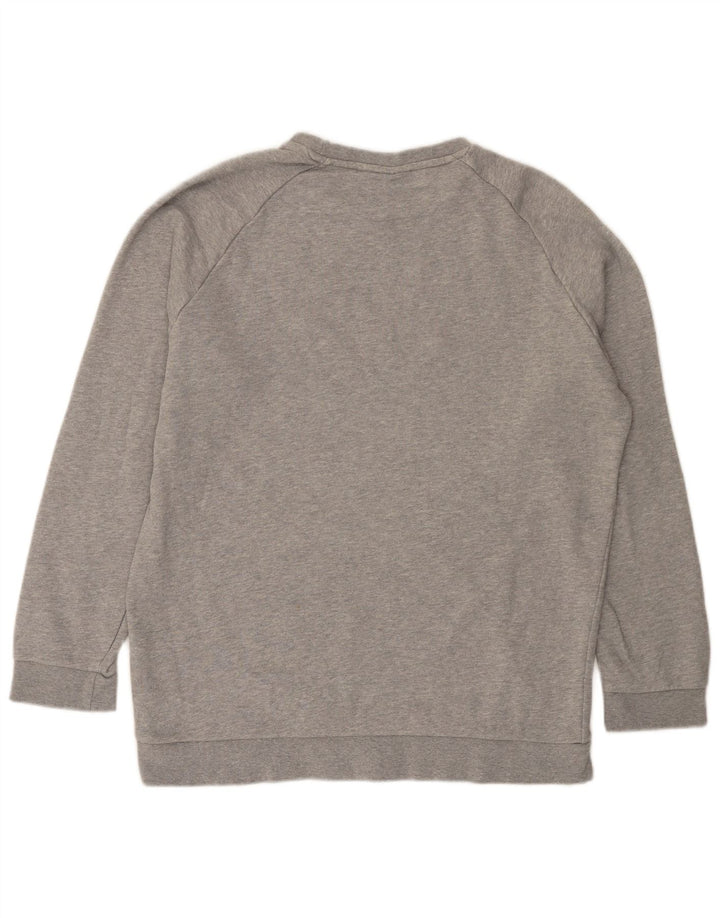 Adidas Mens Sweatshirt Jumper Large Grey Flecked Cotton