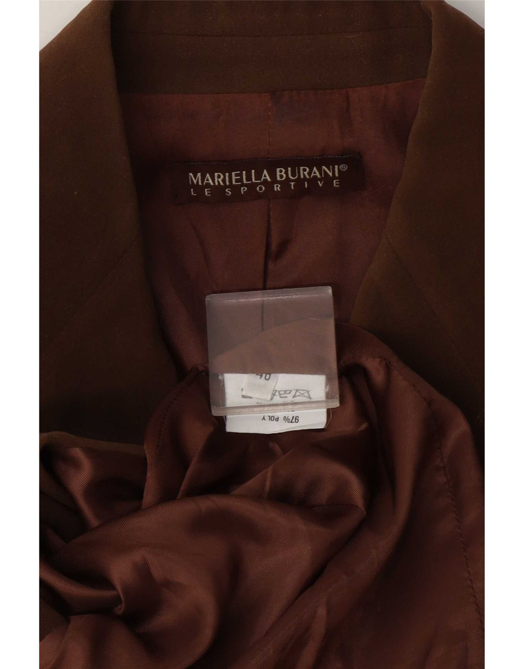 Mariella Burani Womens 3 Button Blazer Jacket EU 40 Medium Brown