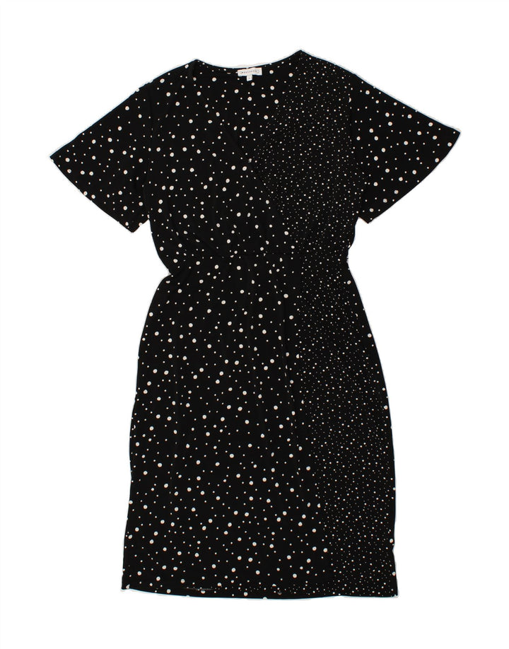 WAREHOUSE Womens Maxi Dress UK 14 Large Black Spotted Polyester Vintage Warehouse and Second-Hand Warehouse from Messina Hembry 