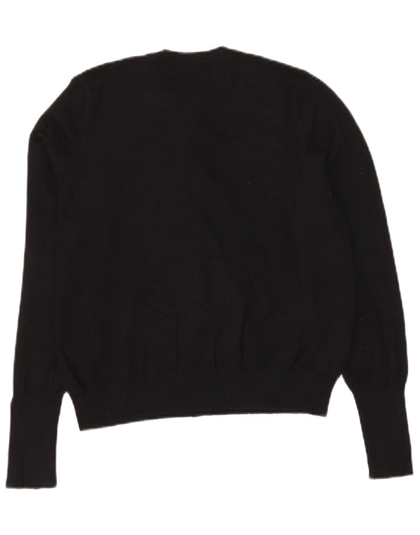 Marks & Spencer Womens Crop Cardigan Sweater UK 14 Large  Black Viscose