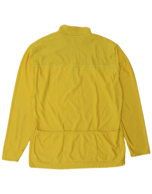 Loffler Mens Zip Neck Top Long Sleeve Large Yellow