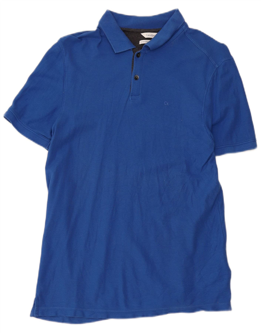 Calvin Klein Mens Polo Shirt XS Blue Cotton