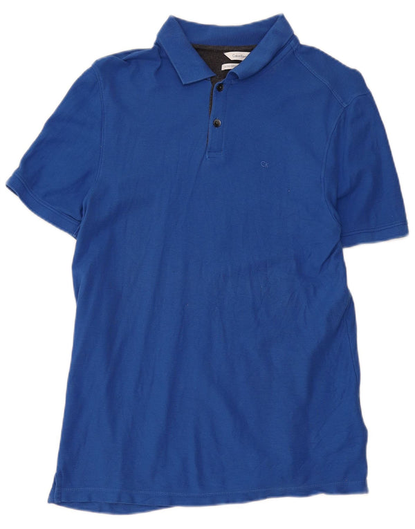 Calvin Klein Mens Polo Shirt XS Blue Cotton