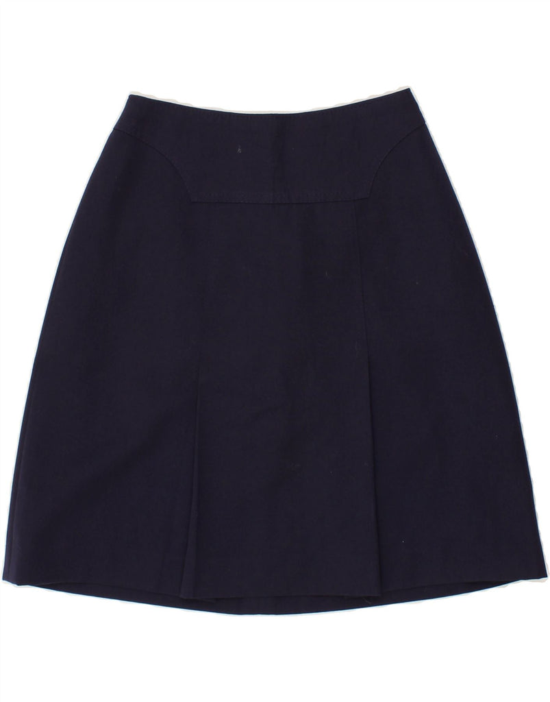 VINTAGE Womens A-Line Skirt IT 38 XS W24  Navy Blue Vintage Vintage and Second-Hand Vintage from Messina Hembry 