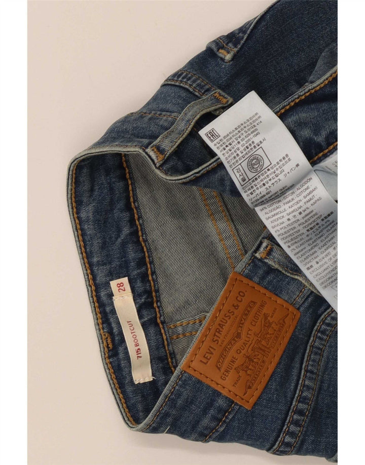 Levi's Womens 715 Bootcut Jeans W28 L34 Blue Cotton