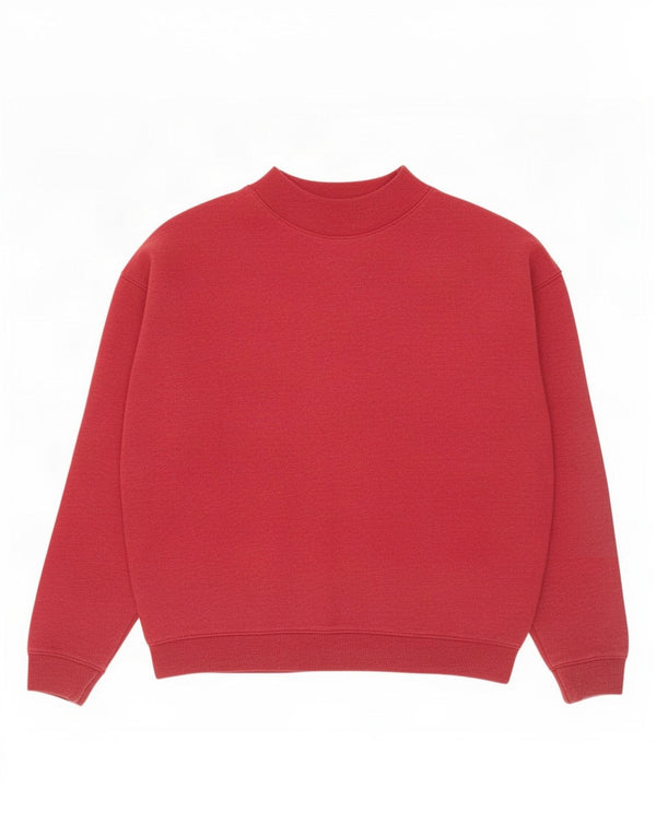 Jack Wills Womens Oversized Sweatshirt Jumper UK 12 Medium Red Cotton