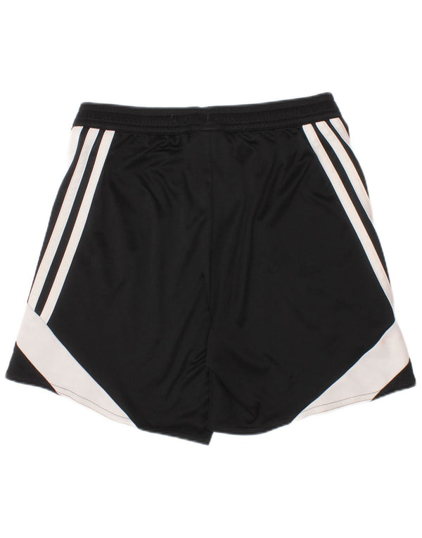 Adidas Boys Climalite Sport Shorts 7-8 Years Small Black Colourblock