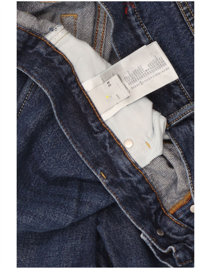 Diesel Mens Straight Jeans W34 L28 Blue Cotton