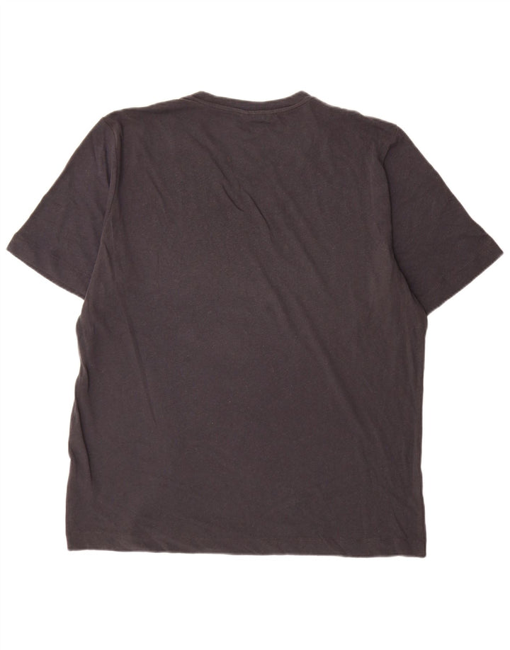 Massimo Dutti Mens T-Shirt Top 2XL Grey Linen