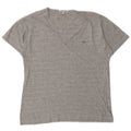 LACOSTE Womens T-Shirt Top Size 38 Medium Grey Striped Cotton