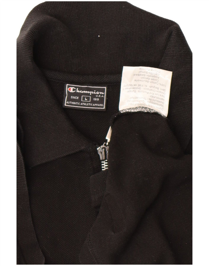 CHAMPION Womens Sleeveless Polo Dress UK 16 Large Black