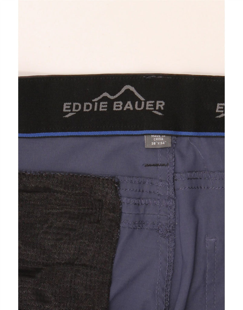 EDDIE BAUER Mens Straight Casual Trousers W38 L34 Blue Nylon Vintage Eddie Bauer and Second-Hand Eddie Bauer from Messina Hembry 