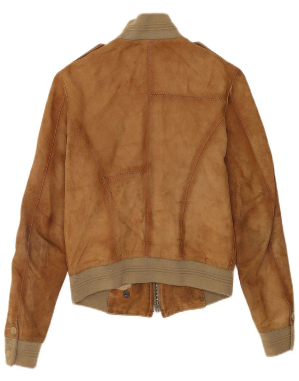 S.W.O.R.D. 6.6.44 Womens Military Crop Bomber Jacket IT 42 Small Beige