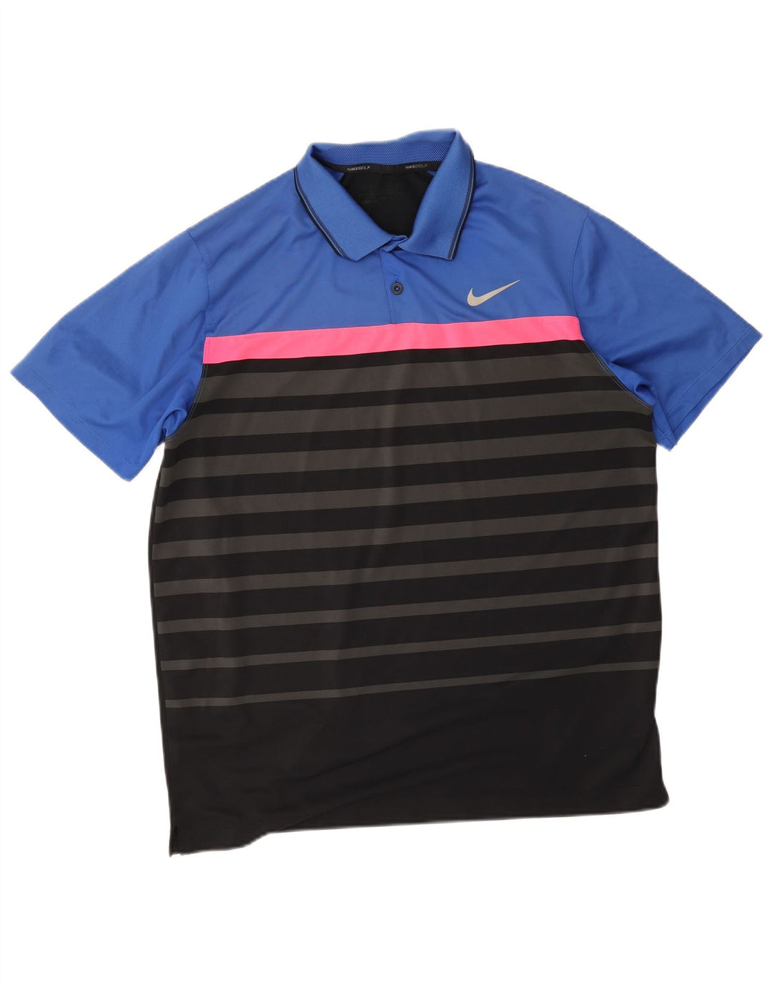 Nike Mens Polo Shirt Large Multicoloured Striped