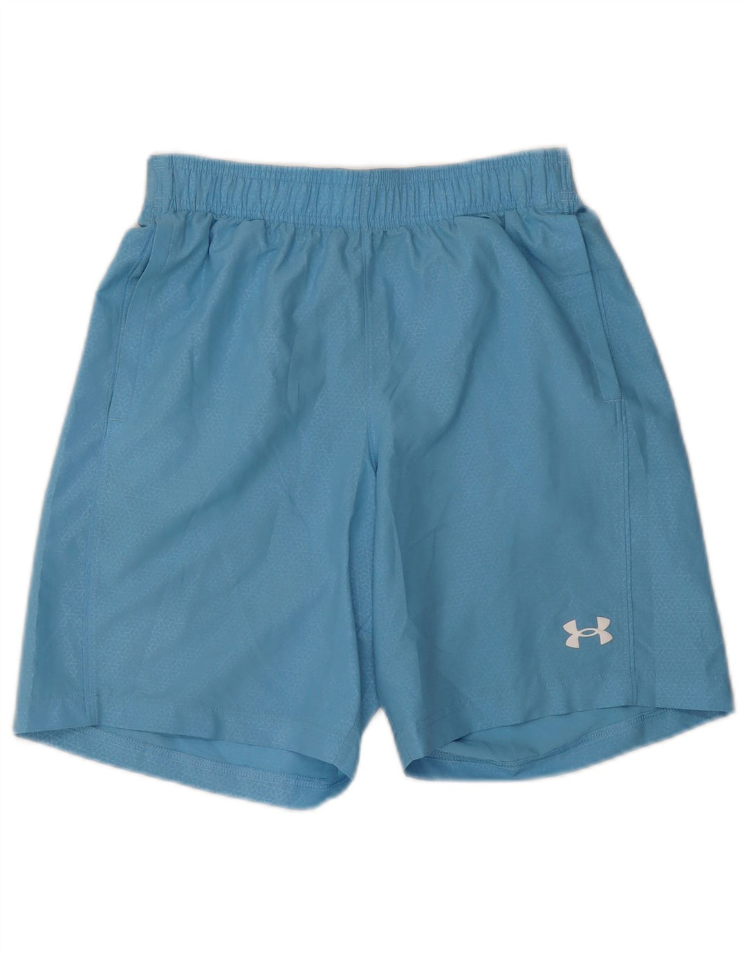 Under Armour Mens Graphic Sport Shorts Small Blue Geometric Polyester