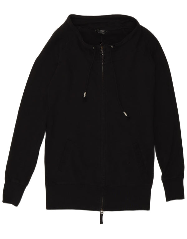 Guess Womens Graphic Tracksuit Top Jacket UK 14 Medium Black