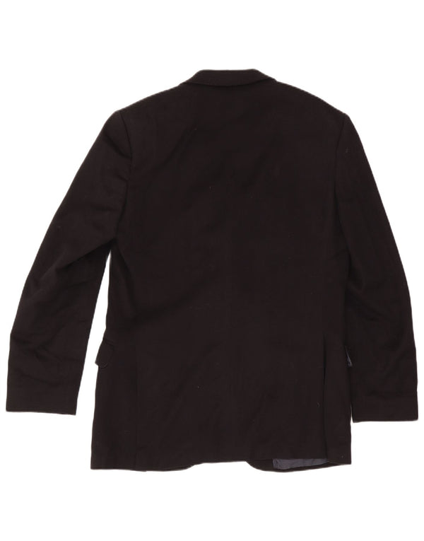 Loro Piana Mens 3 Button Blazer Jacket IT 48 Medium Black New Wool Classic