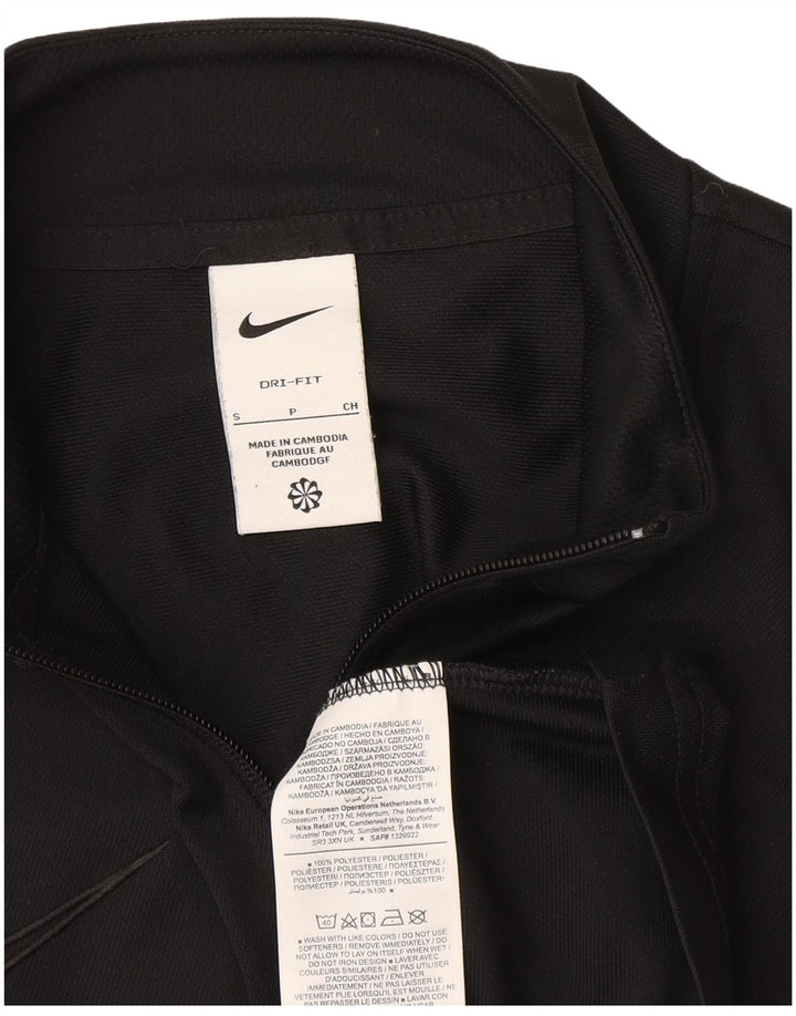 Nike Mens Dri Fit Tracksuit Top Jacket Small Black Polyester