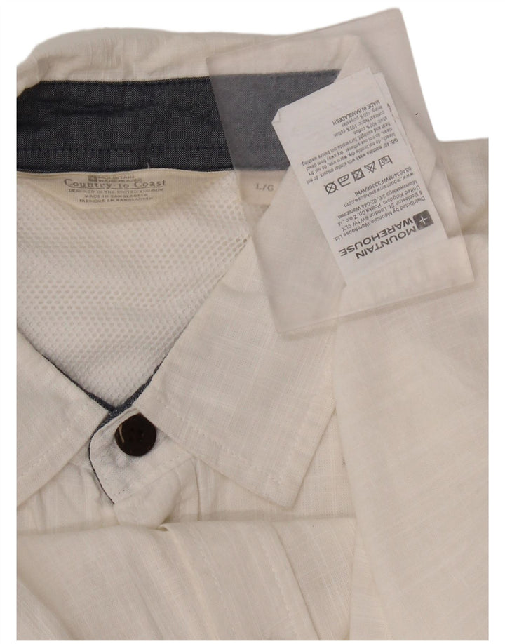 MOUNTAIN WAREHOUSE Mens Shirt Large White Cotton
