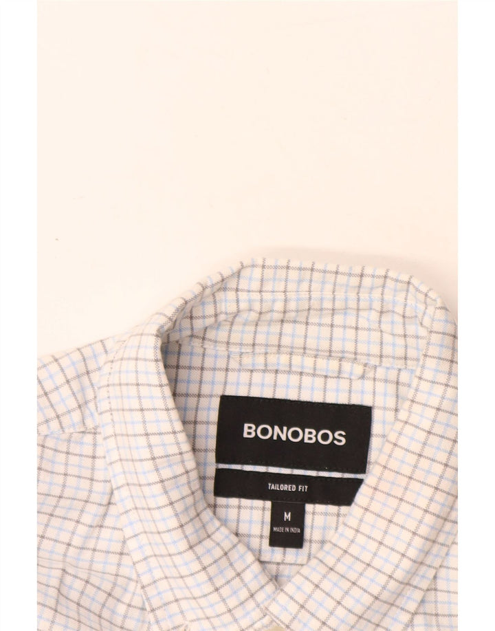 BONOBOS Mens Tailored Fit Shirt Medium White Gingham