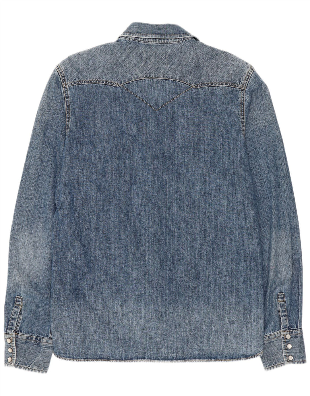 Levi's Mens Western Denim Shirt Medium Blue Cotton