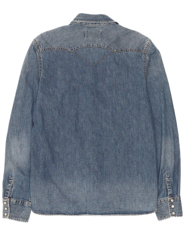 Levi's Mens Western Denim Shirt Medium Blue Cotton
