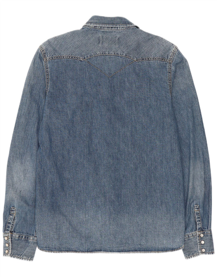 Levi's Mens Western Denim Shirt Medium Blue Cotton