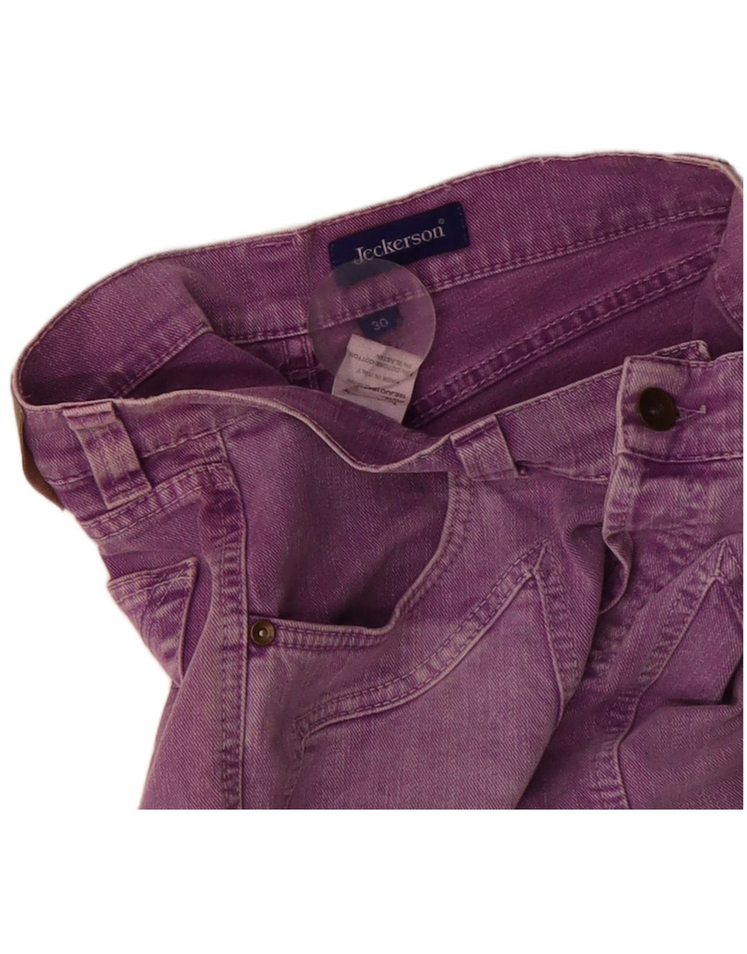 JECKERSON Mens Slim Jeans W30 L32 Purple Cotton
