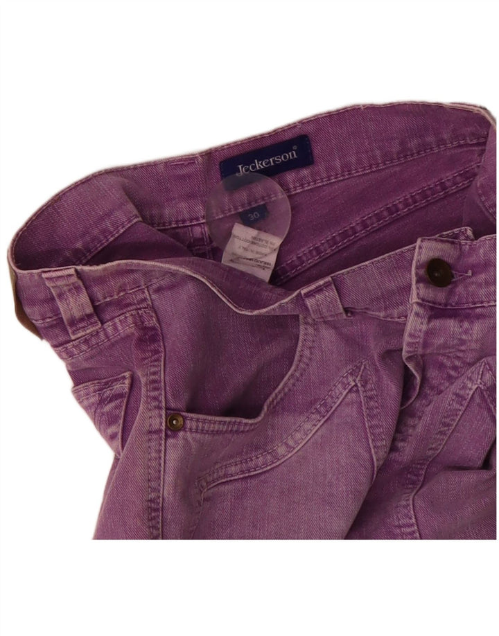 JECKERSON Mens Slim Jeans W30 L32 Purple Cotton