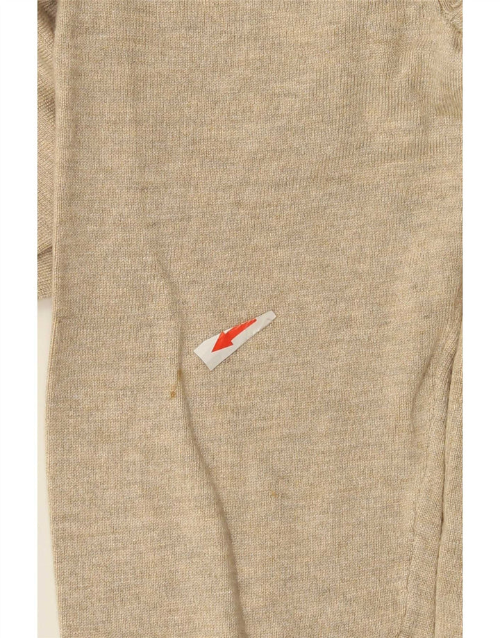 Zara Mens Cardigan Sweater Medium Beige Flecked