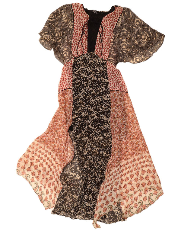Zara Womens Batwing Maxi Dress UK 6 XS Multicoloured Floral