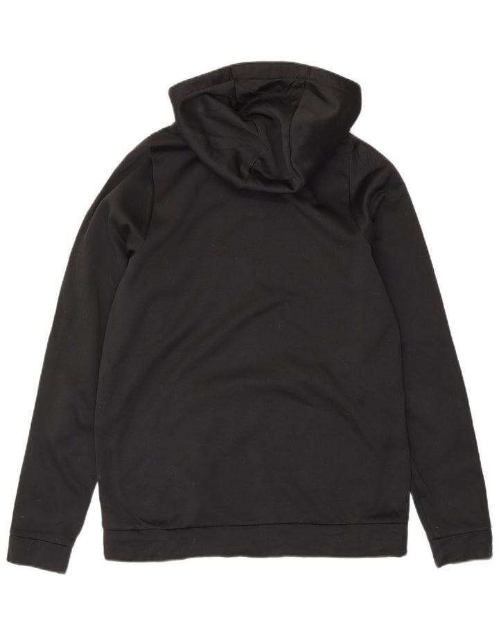 Nike Mens Dri Fit Graphic Hoodie Jumper Medium Black Polyester