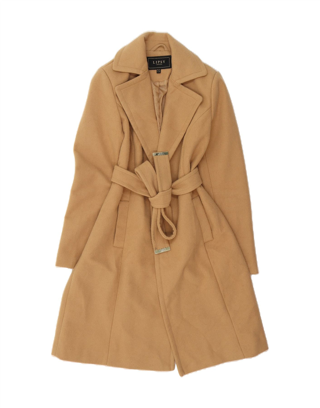 LIPSY Womens Overcoat UK 10 Small Beige Polyester Vintage Lipsy and Second-Hand Lipsy from Messina Hembry 