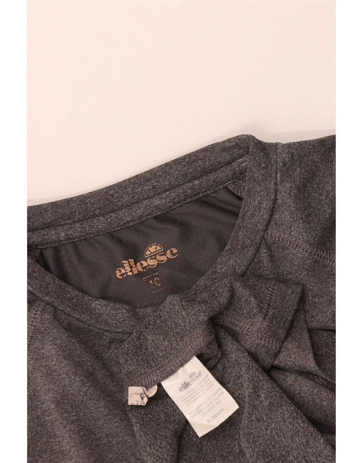 Ellesse Womens Graphic T-Shirt Top UK 10 Small Grey Polyester