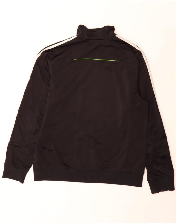 Adidas Mens Tracksuit Top Jacket UK 42/44 Large Black Colourblock Polyester