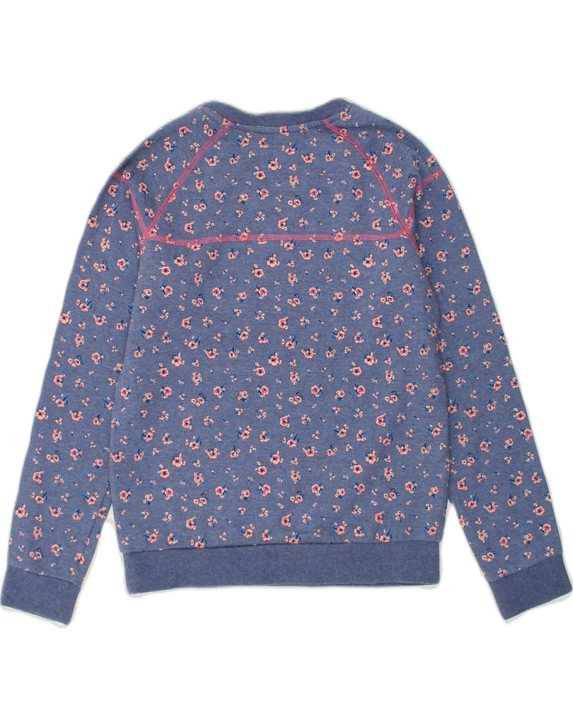 LEVI'S Girls Graphic Sweatshirt Jumper 12-13 Years Large  Blue Floral | Vintage Levi's | Thrift | Second-Hand Levi's | Used Clothing | Messina Hembry 