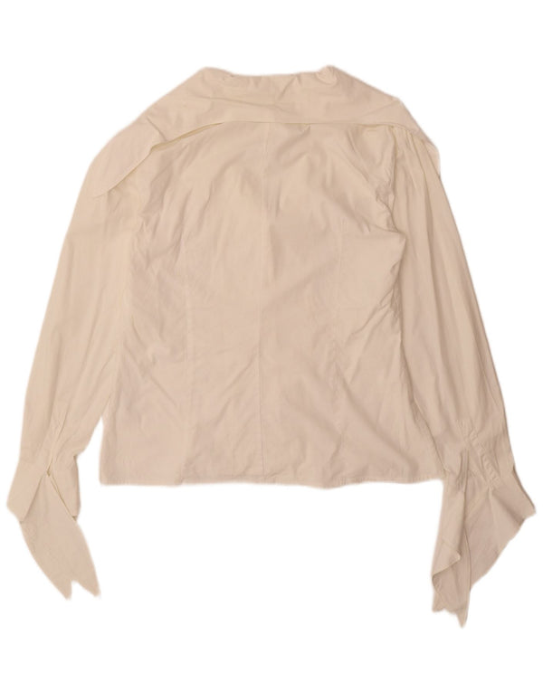 Intrend Womens Shirt Blouse UK 14 Medium  White Cotton