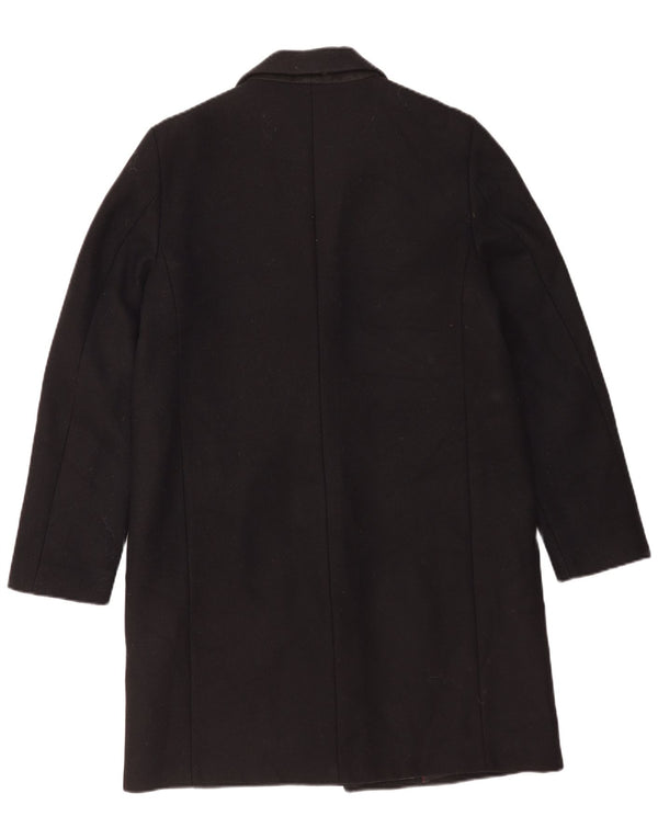 Zara Womens Overcoat UK 18 XL Black Wool
