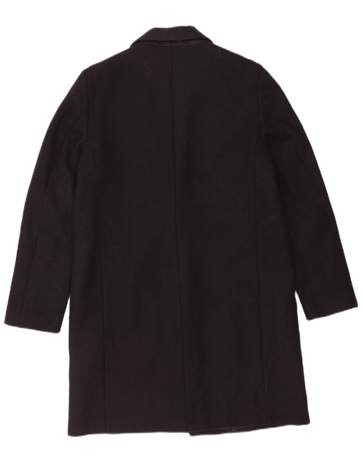 Zara Womens Overcoat UK 18 XL Black Wool