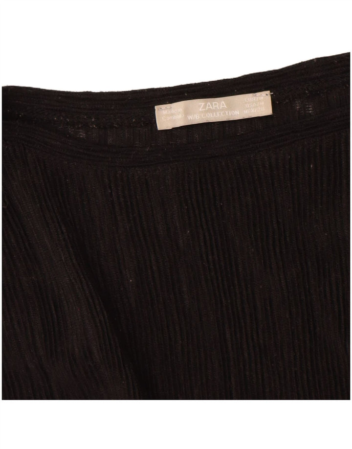 Zara Womens Oversized Boat Neck Jumper Sweater UK 14 Medium Black