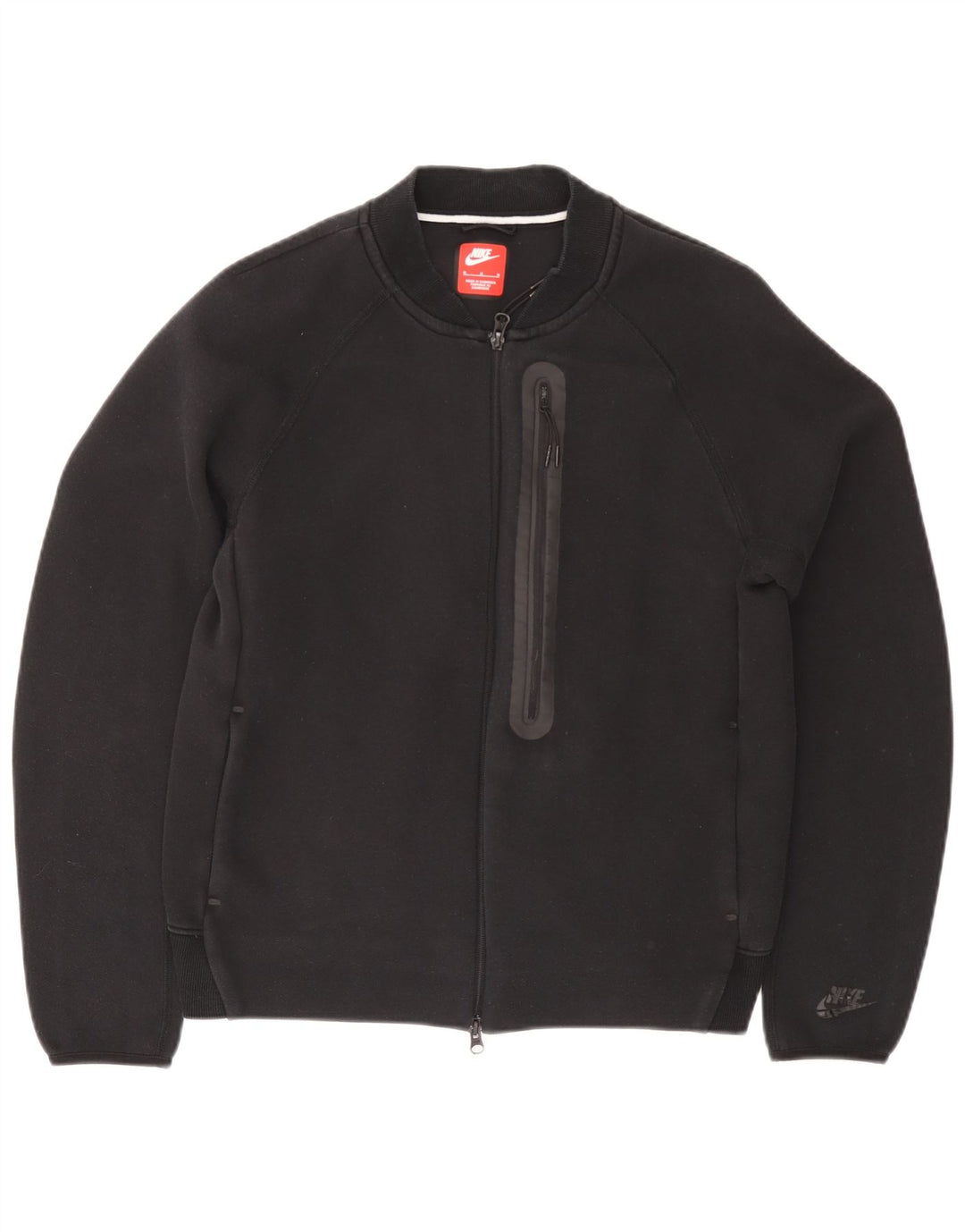 Nike Mens Tracksuit Top Jacket Medium Black Cotton