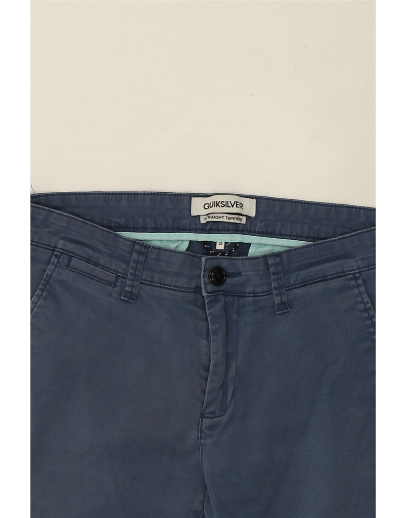 QUIKSILVER Mens Tapered Straight Chino Trousers W30 L31 Blue Cotton | Vintage Quiksilver | Thrift | Second-Hand Quiksilver | Used Clothing | Messina Hembry 