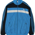 Adidas Mens Tracksuit Top Jacket UK 36/38 Small Blue Colourblock Polyester