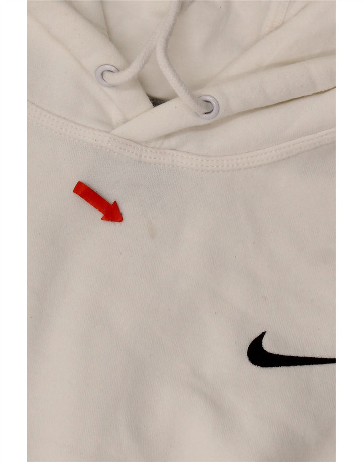 Nike Mens Hoodie Jumper Small White Cotton