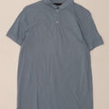 MASSIMO DUTTI Mens Polo Shirt Medium Blue Cotton Vintage Massimo Dutti and Second-Hand Massimo Dutti from Messina Hembry 
