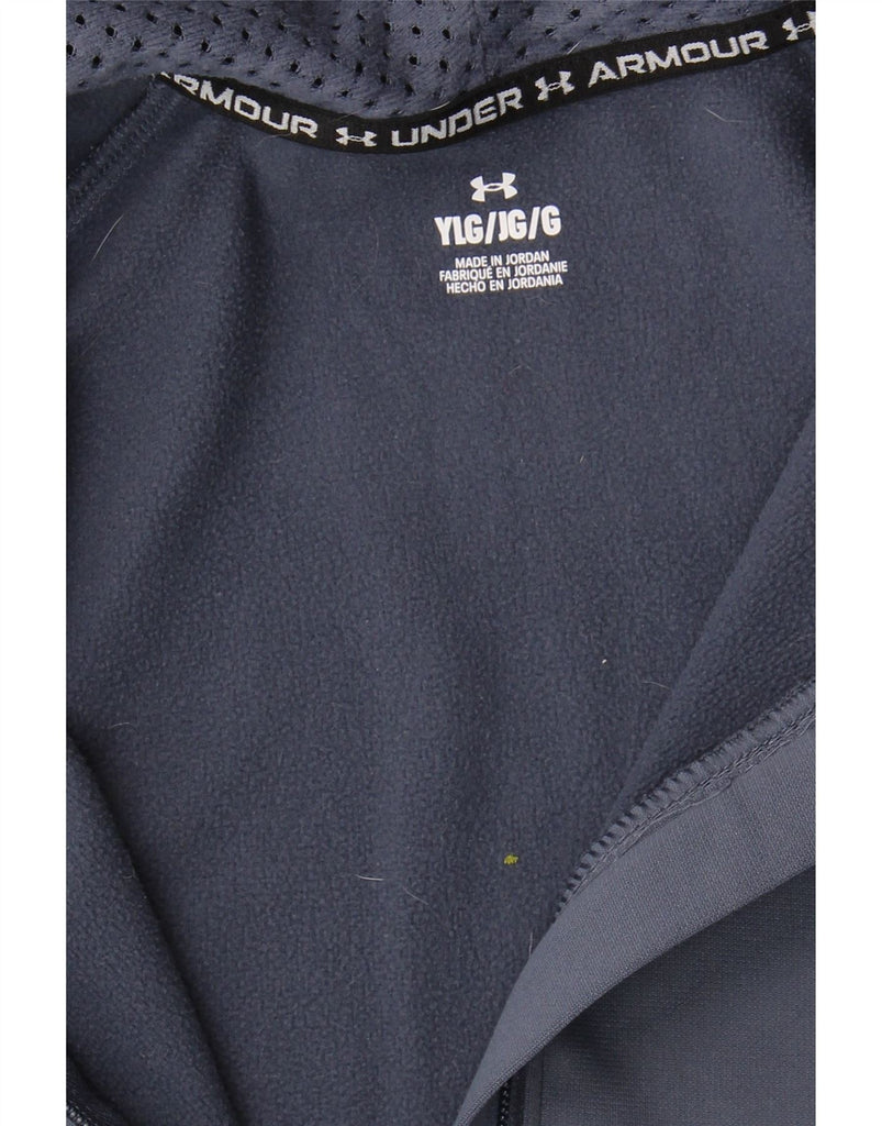 UNDER ARMOUR Boys Zip Hoodie Sweater 11-12 Years Large  Navy Blue Vintage Under Armour and Second-Hand Under Armour from Messina Hembry 
