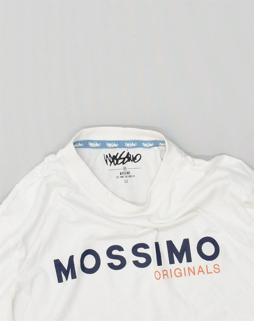 MOSSIMO Boys Graphic Top Long Sleeve 11-12 Years White Cotton | Vintage Mossimo | Thrift | Second-Hand Mossimo | Used Clothing | Messina Hembry 